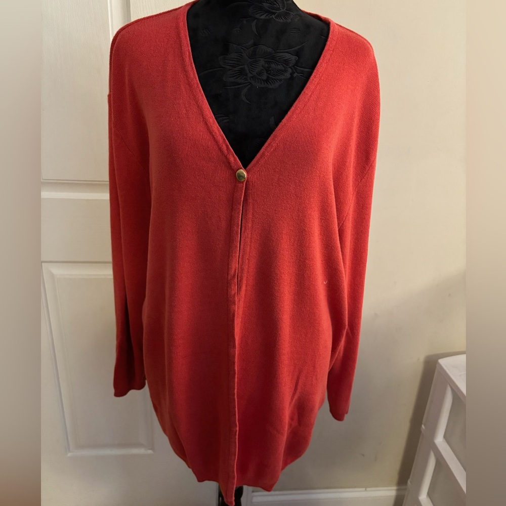 Vintage 90’s Nordstrom label orange cardigan